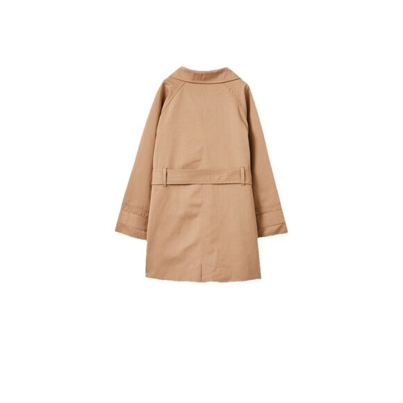 Cotton On Kids Trench Coat Girl's Size 5-6Y Belted Jacket Single Breasted Tan - Picture 3 of 15